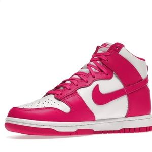 Womens nike dunk high - white/prime pink
